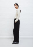 Corduroy Wide Pant — Black