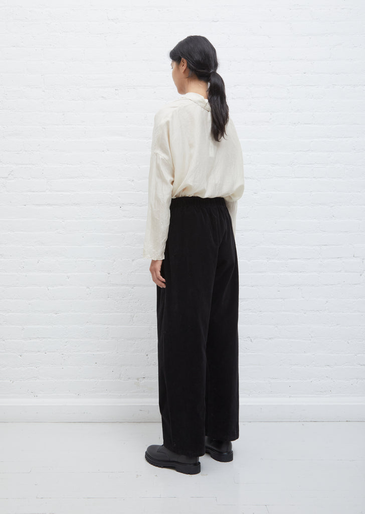 Corduroy Wide Pant — Black