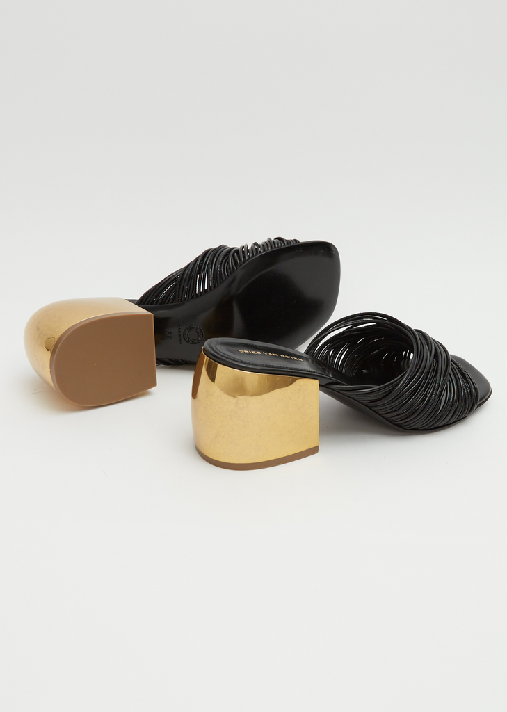 Ruched Leather Mule