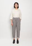 Cotton Check Verger Pant