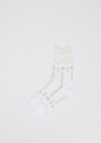 Lace Fun Socks — White
