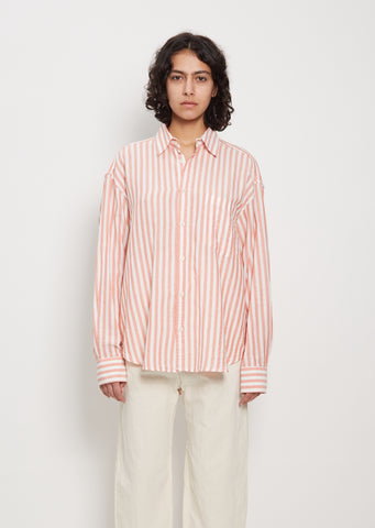Taq Cotton Shirt — Persimon Stripe