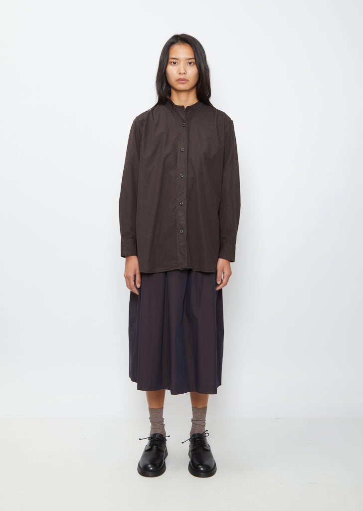 Long Collarless Shirt