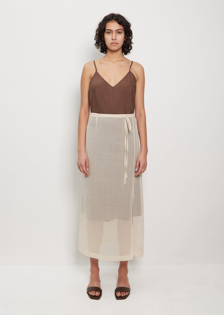 Wool Leno Sheer Skirt