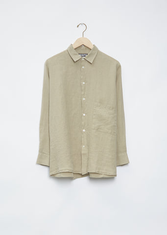 Elma Linen Shirt — Khaki Beige