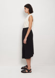 Linen & Cotton Field Skirt — Black
