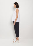 Linen Sleeveless Top — White