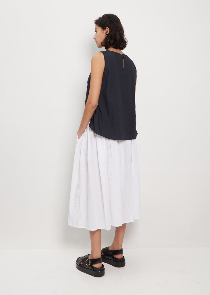 Linen Sleeveless Top — Dark
