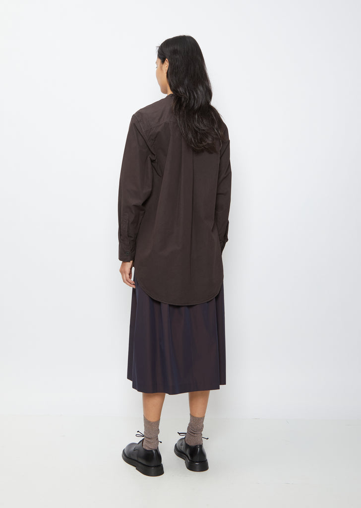 Long Collarless Shirt