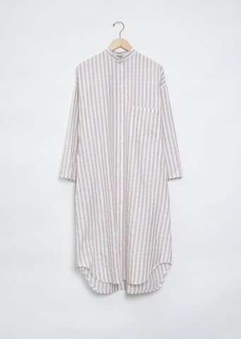 Artist Coat Dress — Taupe Stripe