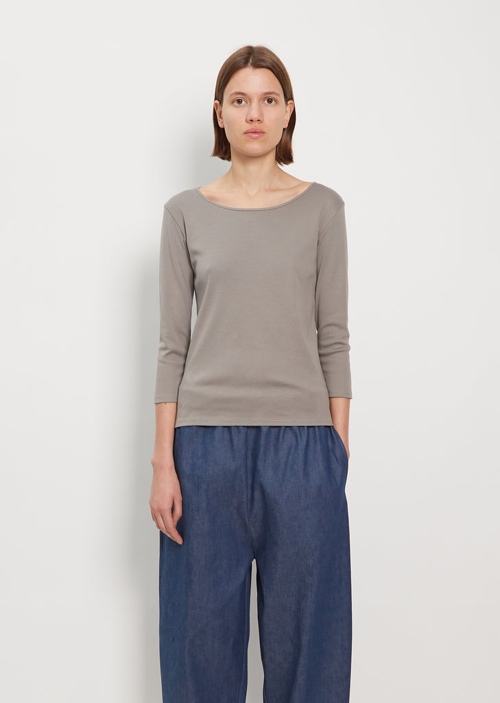Didion Rib Tee — Slate Grey