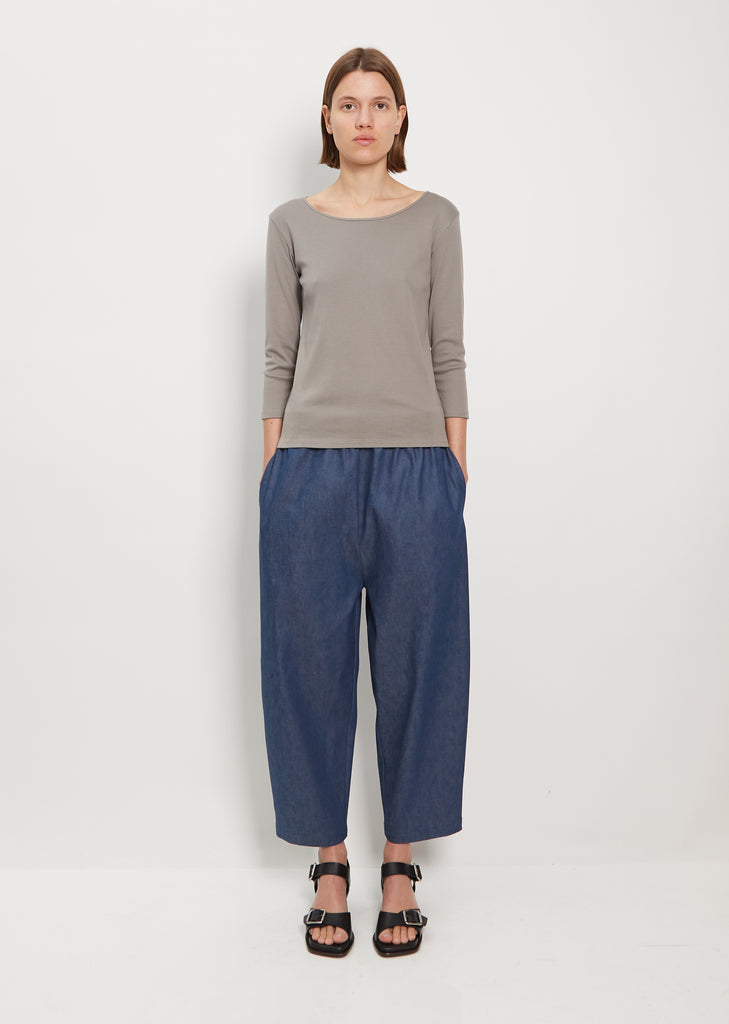 Didion Rib Tee — Slate Grey