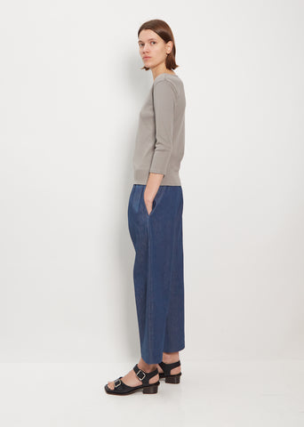 Didion Rib Tee — Slate Grey