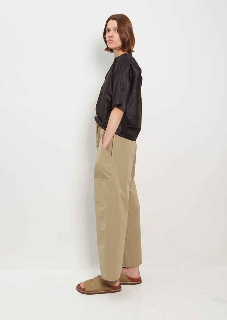 Power Wide Patch Cotton Taffeta Pant — Lentil