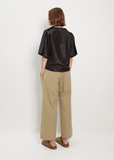 Power Wide Patch Cotton Taffeta Pant — Lentil