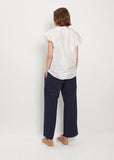 Bess Silk Taffeta Top — White