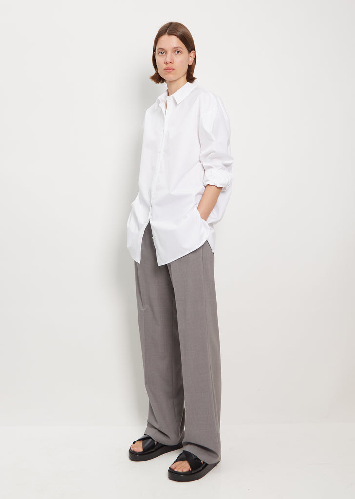 Espanto Cotton Poplin Shirt — White