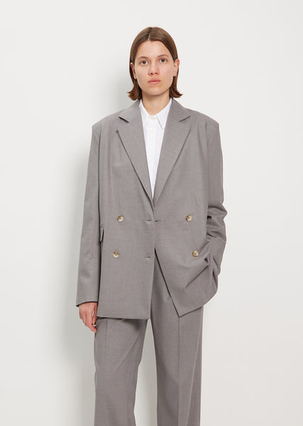ジャケット Loulou Studio Sandyato single-breasted grey viscose blazer Loulou Studio Sandyato single-breasted grey viscose blazer