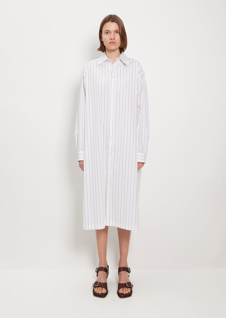 Playful Buttoned Cotton Shirt Dress