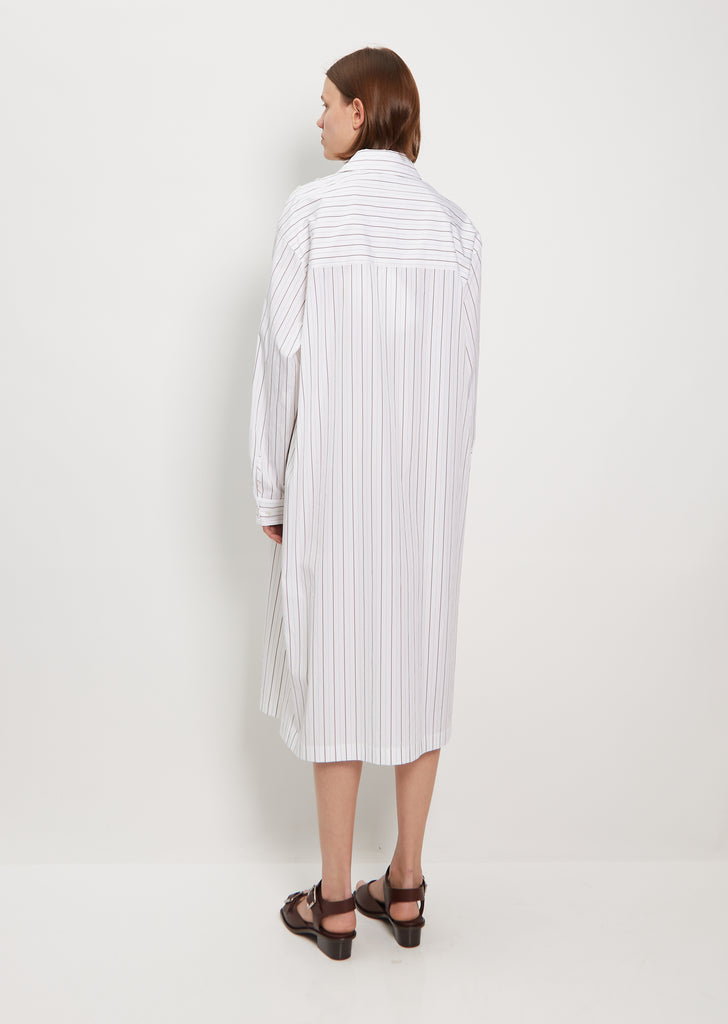 Playful Buttoned Cotton Shirt Dress