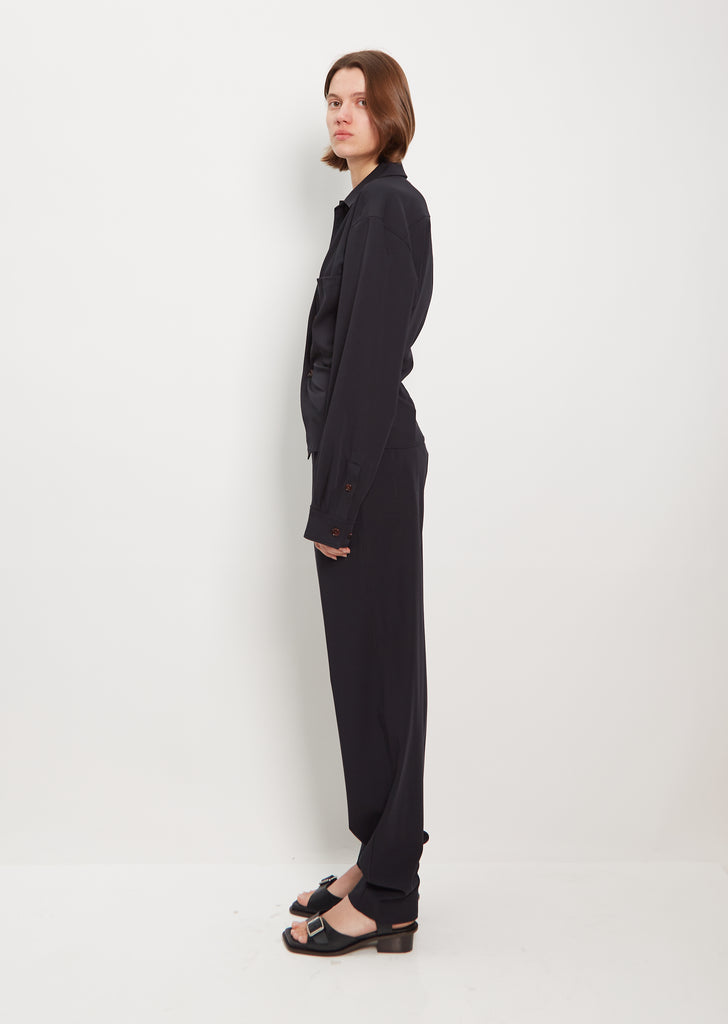 Fitted Two Pocket Wool Shirt