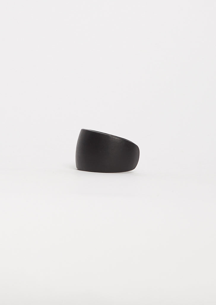 Curved Coated Bracelet — Black