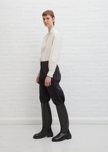 【PORTERNA】Liesel Round Middle Boots Side Gore Zip Boots (AJ1207-BLACK)