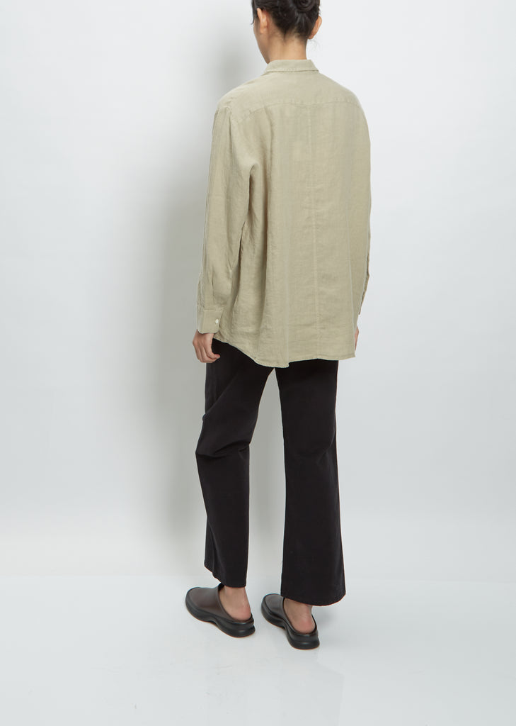 Elma Linen Shirt — Khaki Beige