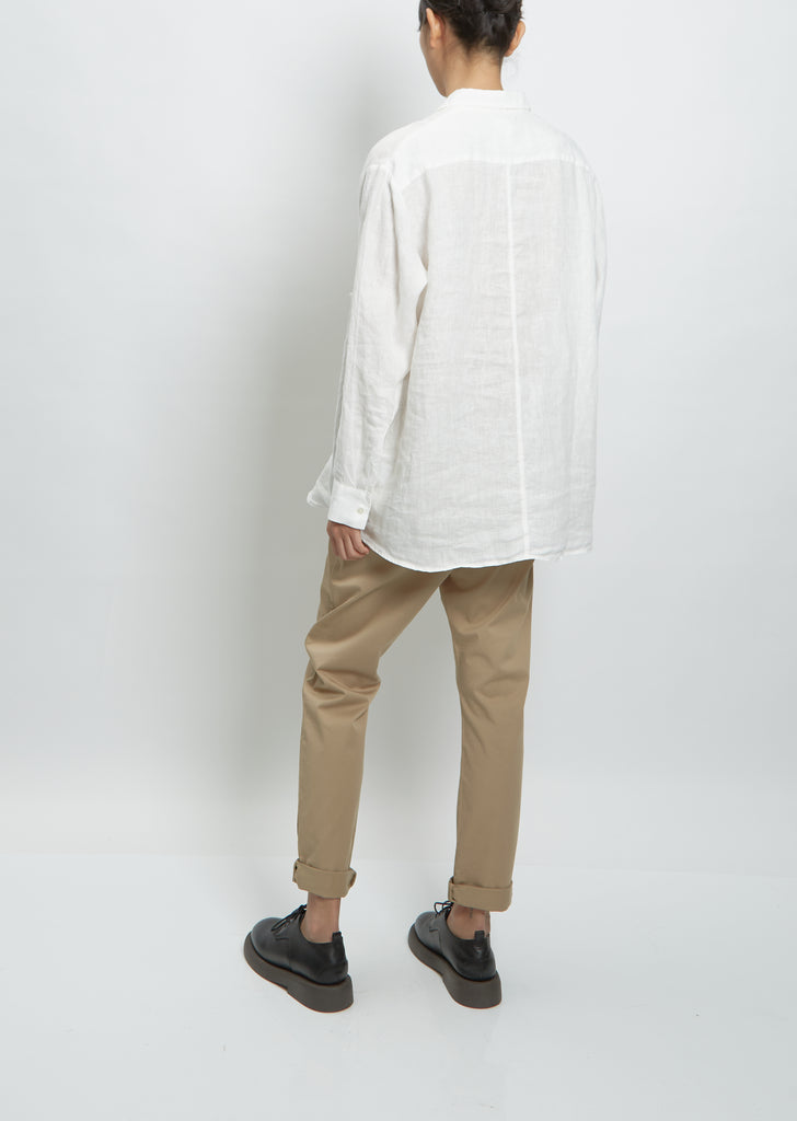 Elma Linen Shirt — Off-White