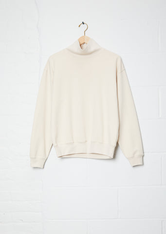 Mock Neck Sweat Shirt — Light Pink