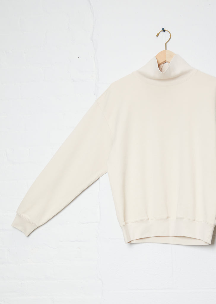 Mock Neck Sweat Shirt — Light Pink