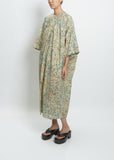 Pleated Shirt Dress — Pale Sage/Coral