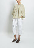 Pleated Blouse — Pale Sage