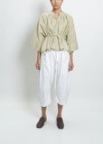 Pleated Blouse — Pale Sage