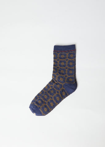Anemone Socks — Navy