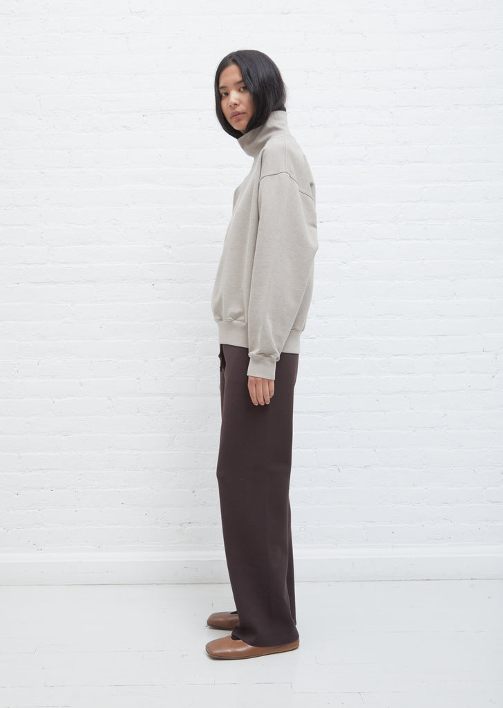 Mock Neck Sweat Shirt — Top Grey