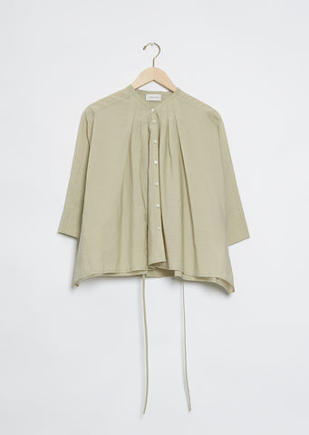 Pleated Blouse — Pale Sage