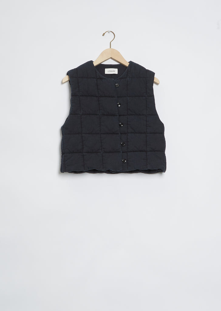 Wadded Gilet — Denim Midnight