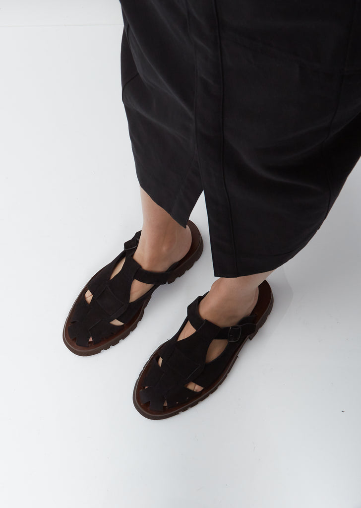 Canya Sport Suede Mule — Black
