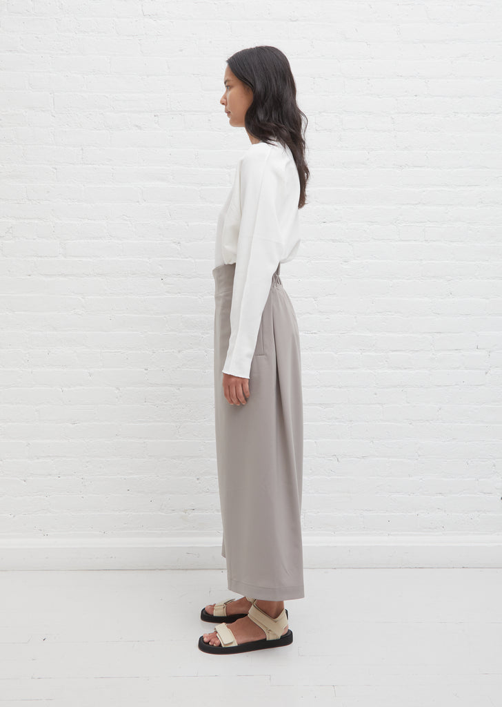 Wrap Front Trousers — Grey