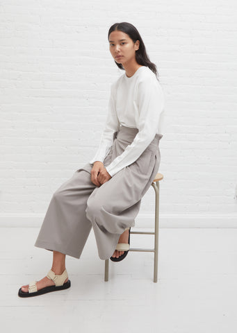 Wrap Front Trousers — Grey