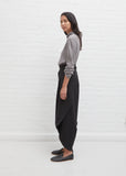 Overlap Balloon Trousers — Black