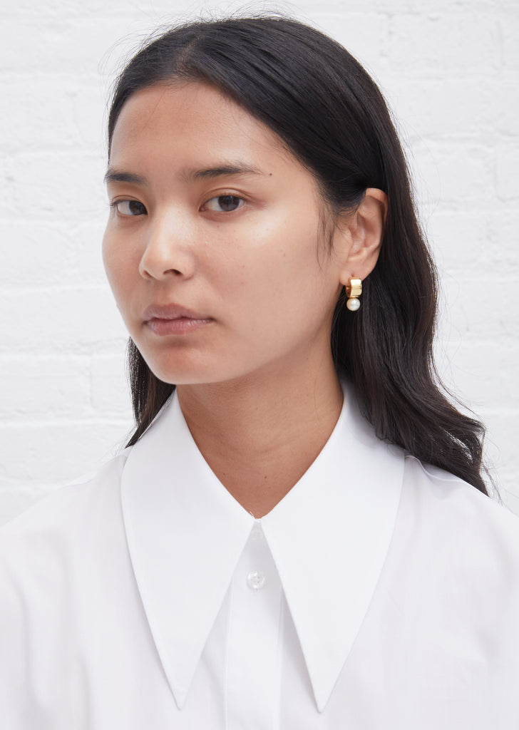 Mini Pearl Hoop Earring