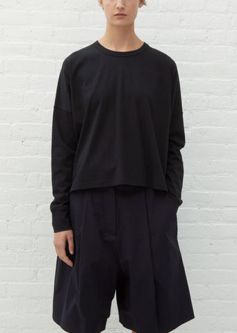 Loop Longsleeve Cotton T-Shirt — Black