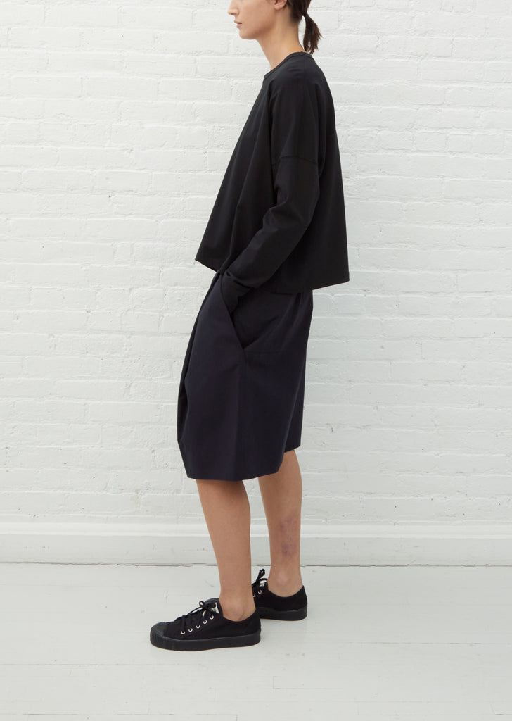 Loop Longsleeve Cotton T-Shirt — Black