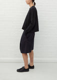 Loop Longsleeve Cotton T-Shirt — Black