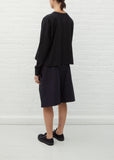 Loop Longsleeve Cotton T-Shirt — Black