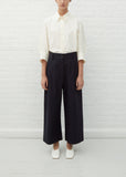 Greta Cotton Pants — Dark Navy