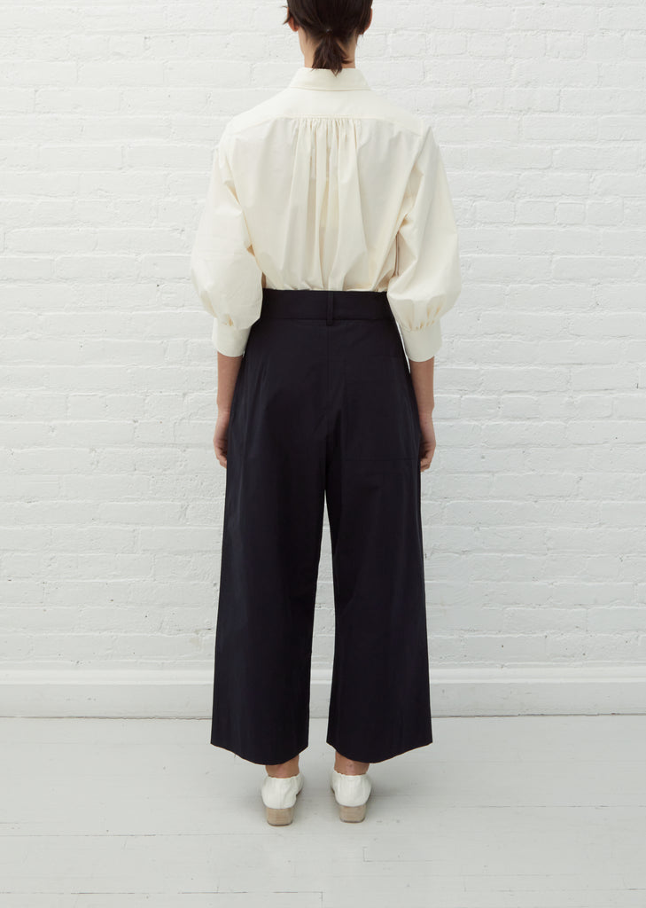 Greta Cotton Pants — Dark Navy