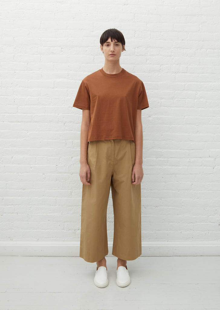 Greta Cotton Pants — Almond